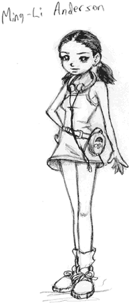 The first sketch I ever drew of Ming-Li Anderson.